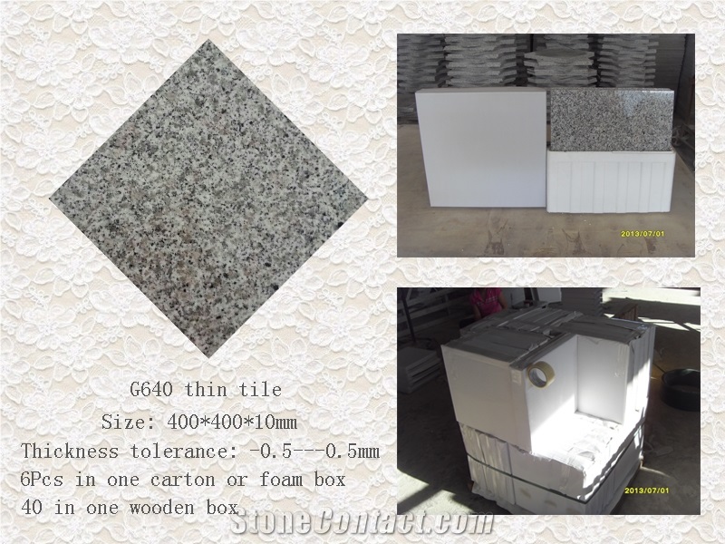 Bianco Sardo Granite G640 Thin Tile, China White Granite