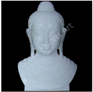 Buddha Statues, Ambaji Adanga White Marble Statues