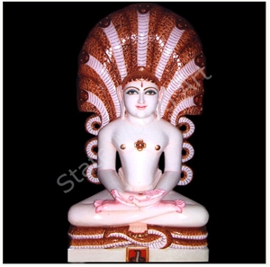 Jain-Mahaveer God Statues, Makrana Kumari White Marble Statues