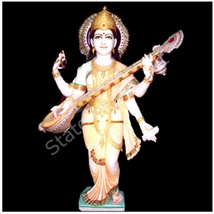 Saraswati Statues, Koteshwar Albeta White Marble Statues