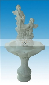 Angel Statue Marble Fountain, Hunan White Marble Fountain