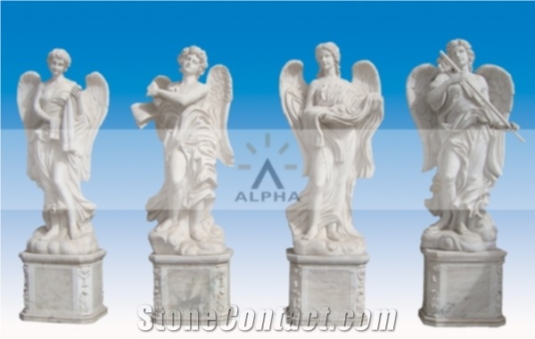 Four Seasons Of God, White Marble Sculpture, Statue