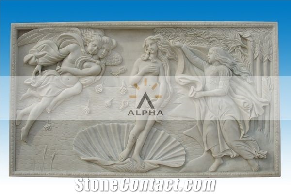 Marble Statue Relief, Dino Beige Marble Relief