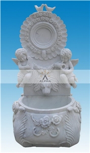 STATUE FOUNTAIN, White Marble Fountain