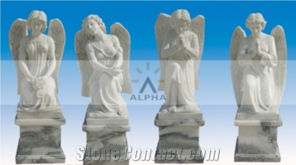 The New Four Seasons Of God, White Marble Sculpture, Statue