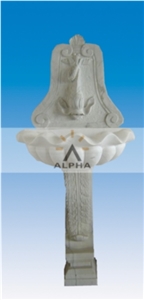Wall Water Fountain, White Marble Fountain