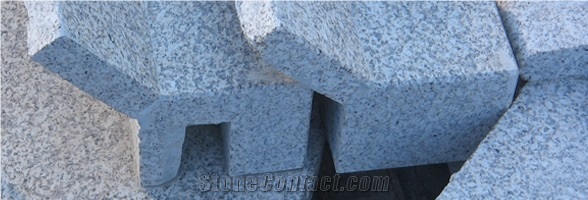 Cinzento De Satao Granite Street Water Drain Produ, Cinzento De Satao Grey Granite Cobble, Pavers