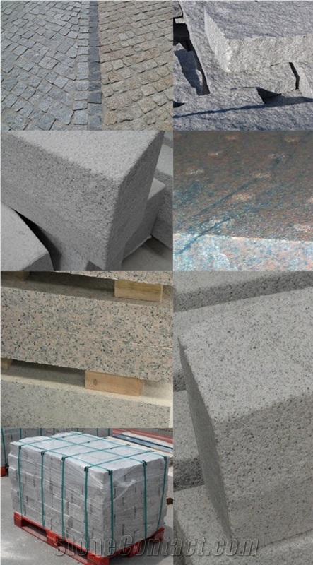 Cinza Alpendurada Landscaping Stones, Cobble Stones, Pavers, Cinzento Alpendurada Grey Granite Cobble Stones
