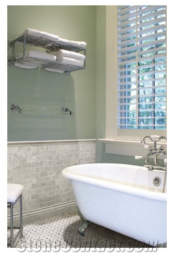 Bianco Carrara Bathroom Wall Tile, Floor Tile, Bianco Carrara Marble Tiles