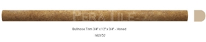 Noce Travertine Bullnose Trim Honed, Noce Brown Travertine Trim