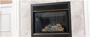 Ajax White Marble Fireplace