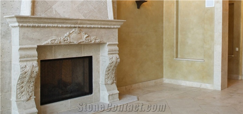 Alabastrino Travertine Fireplace Alabastrino White Travertine