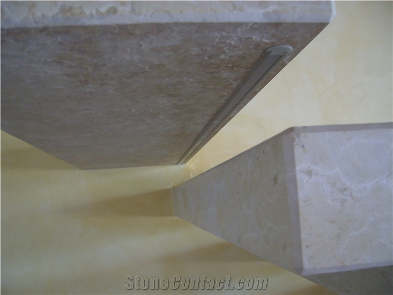 Giallo Istria Limestone Stairs, Giallo Istria Beige Limestone Stairs