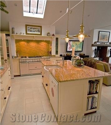 Colonial Gold Kitchen Worktops, Colonial Gold Yellow Granite Kitchen Worktops