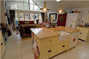 Colonial Gold Kitchen Worktops, Colonial Gold Yellow Granite Kitchen Worktops