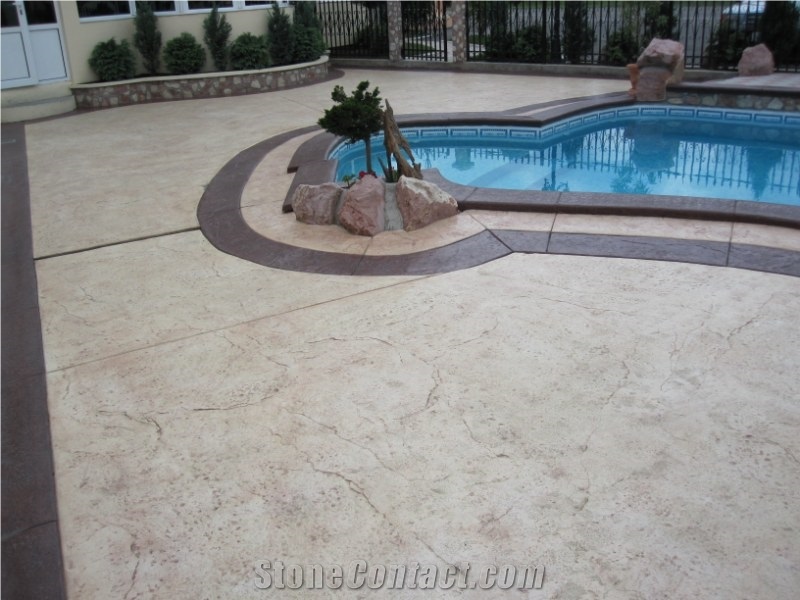 Limestone Pool Coping, Pool Terrace, Visocani Fiorito Beige Limestone ...