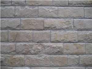 Limestone Wall Cladding, Milovaca Beige Limestone Mushroom Stone