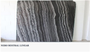 Nero Mistral Linear, Peru Grey Onyx Slabs & Tiles