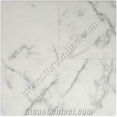 White Carrera Marble Tile - Polished, Bianco Carrara White Marble Tiles ...