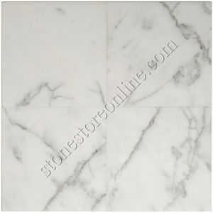 White Carrera Marble Tile - Polished, Bianco Carrara White Marble Tiles