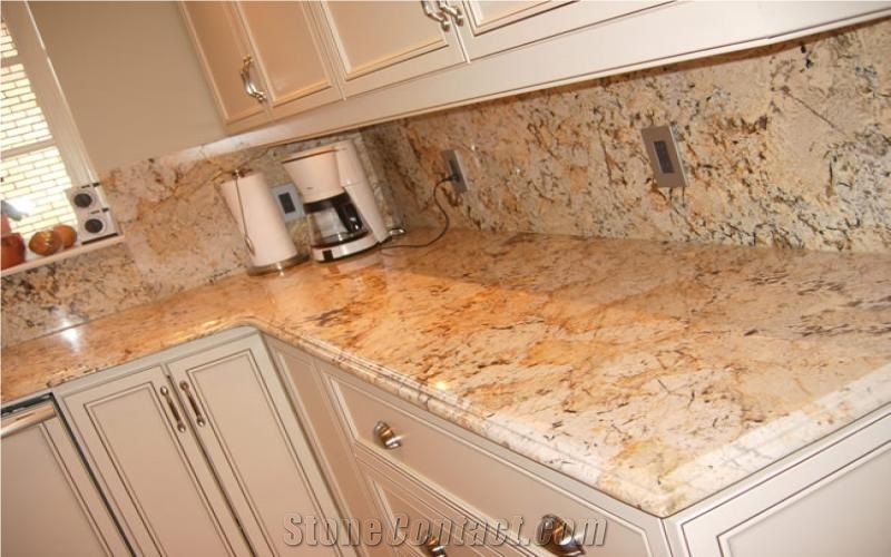 Juparana Dorado Granite Countertop Island Top Juparana Dorado