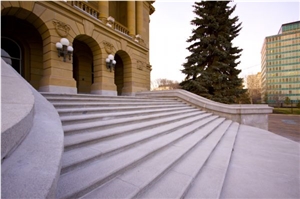 Alberta Legislature Stairs, Misty Gray Grey Granite Stairs