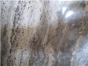 Silver Azarshahr Travertine Tiles, Iran Grey Travertine