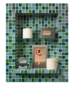 Mosaic Niche Kit with Sea Foam Gloss Glass Mosaic