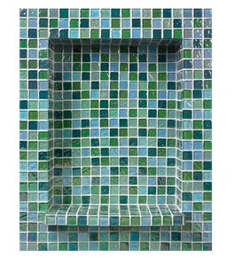 Mosaic Niche Kit with Sea Foam Gloss Glass Mosaic