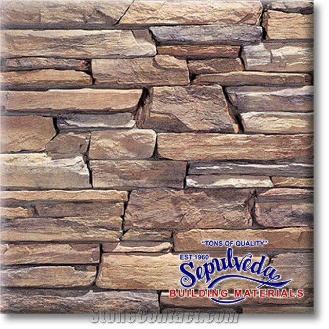 Eldorado Stone Rustic Ledge- Sequoia, Beige Sandstone Cultured Stone
