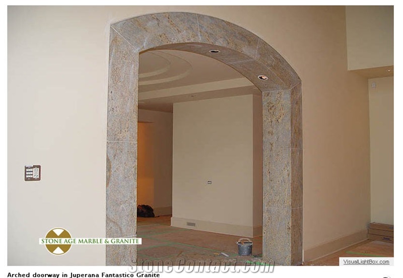 Arched Doorway in Juparana Fantastico, Juparana Fantastico Granite Window Sills, Doors
