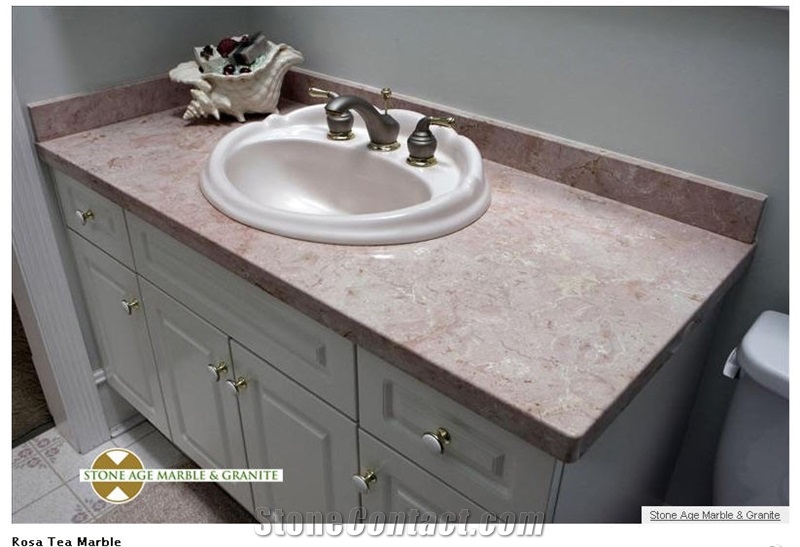 Pink Marble Bathroom Vanity