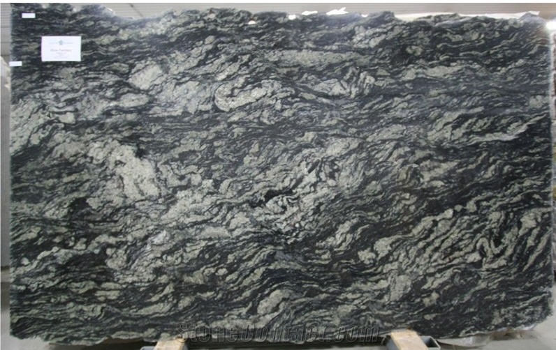 Black Fantasy Granite Slab, Brazil Black Granite