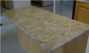Juparana Ambra Granite Countertop, Yellow Granite Countertop