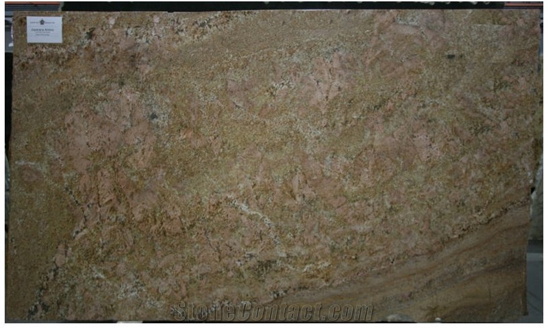 Juparana Ambra Granite Slabs, Brazil Yellow Granite