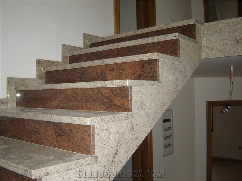 Multicolor Red Granite Stairs