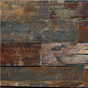 Multicolor Slate Ledge Stone, Hebei Rust Slate Ledge Stone