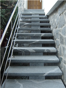 Pohorski Tonalit Granite Stairs, Pohorski Tonalit Grey Granite Stairs