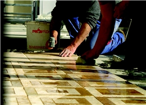 Tumbled Travertine Floor Pattern, Novi Pazar Beli Travertine Tiles, Serbia Beige Travertine