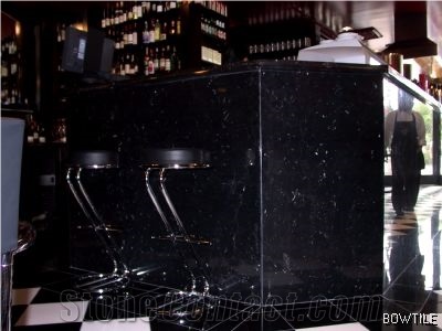 Cuisine Restaurant Project, Absolute Black Granite Bath Design