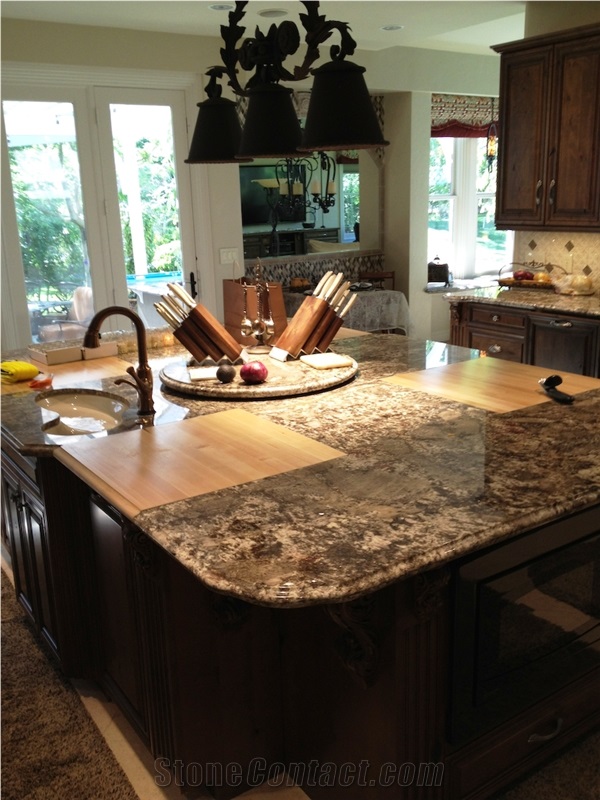 Delicatus Brown Granite Countertop Island Top From United States