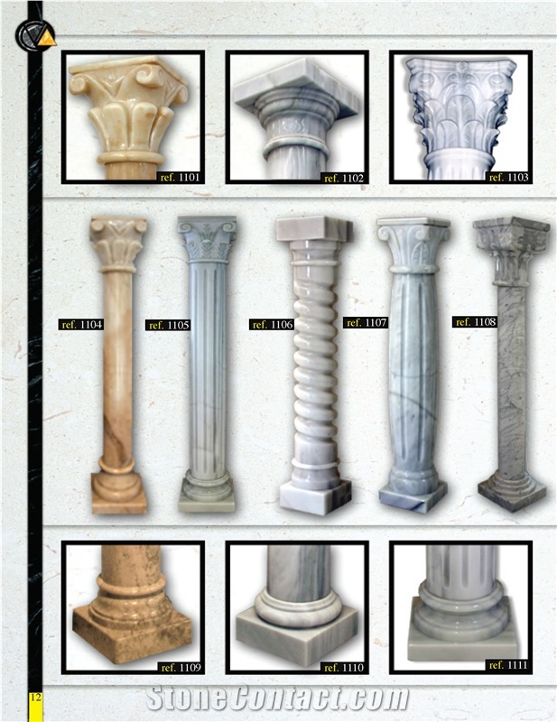 Caliza Bianco Beige Limestone Columns