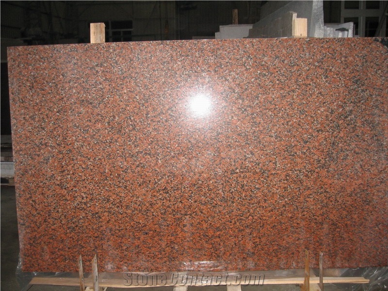 Maple Red Granite Slabs, G562 Red Granite