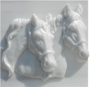 Avalon Marble Relief, White Marble Relief