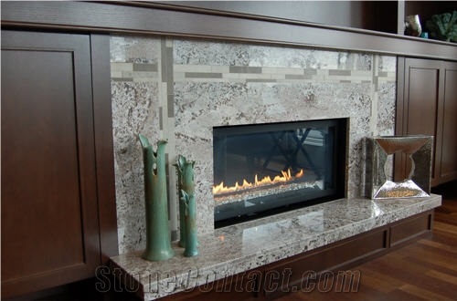 Alaska White Granite Fireplace Surround From Canada