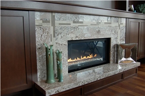 Alaska White Granite Fireplace Surround