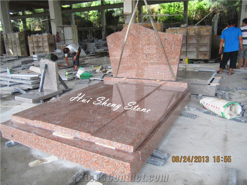 France Monument Tombstone, G562 Red Granite