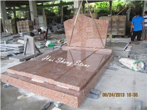 France Monument Tombstone, G562 Red Granite