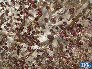 Ruby Meteorus Granite Slabs & Tiles