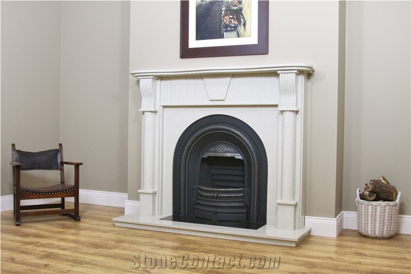 Ballinroe Fireplace With Imperial Cream Marble Beige Marble